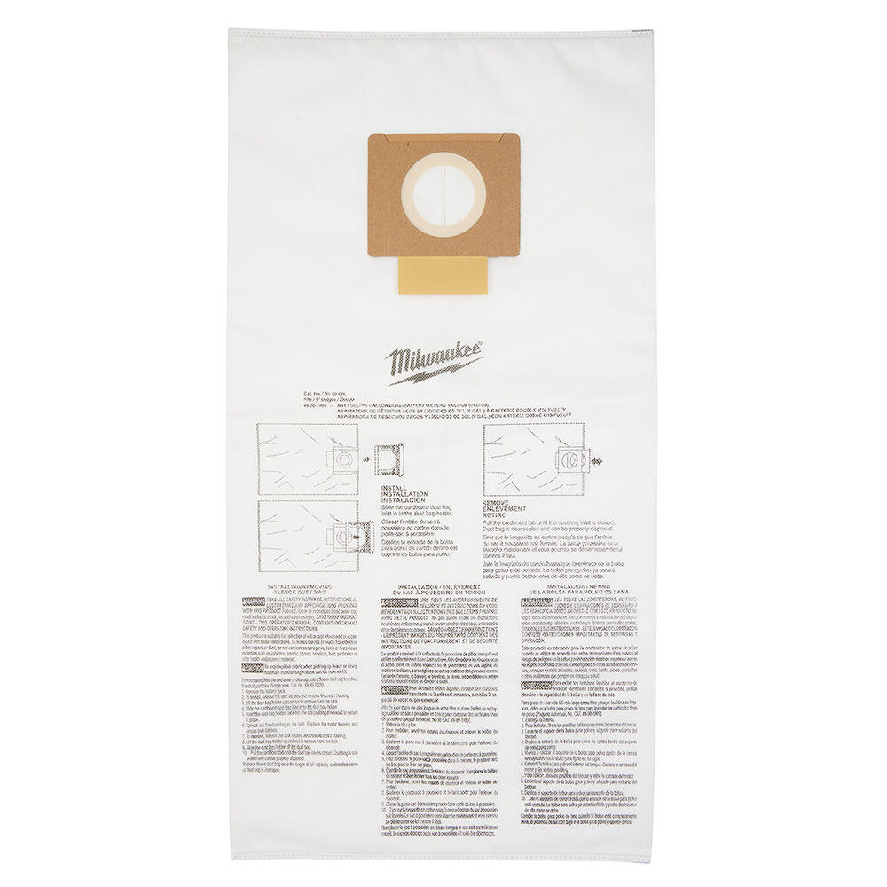 MW Fleece Dust Bags 9 Gallon 5pk 49-90-1989 from MW