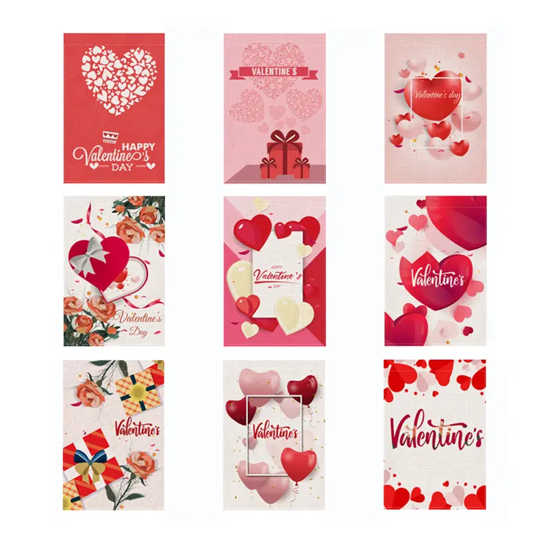 Customized polyester sublimation yard garden banner Outdoor Valentine's Day happy decoration supplies Valentine's Day garden ban