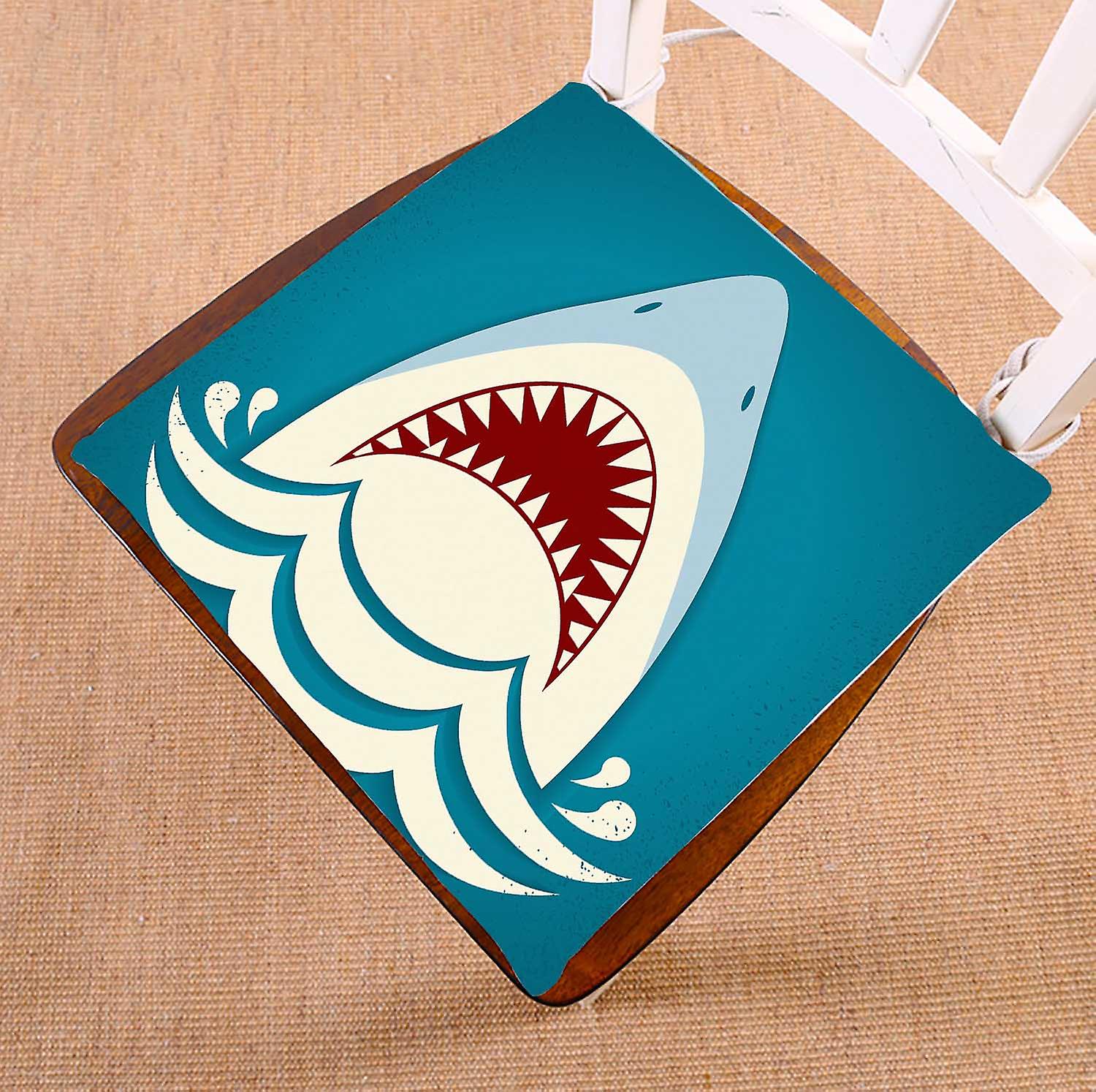 Shark Jaws Raster Chair Pads Chair Mat Seat Cushion Chair Cushion Floor Cushion 45x45 Cm