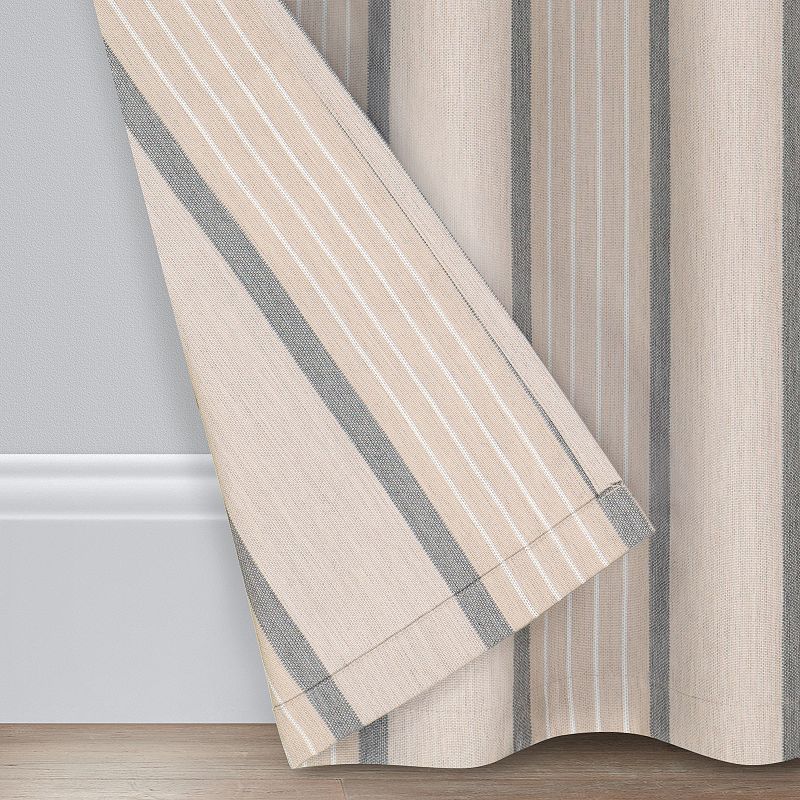 Sunbrella Cove Stripe Indoor/Outdoor UV Resistant Grommet Window Curtain