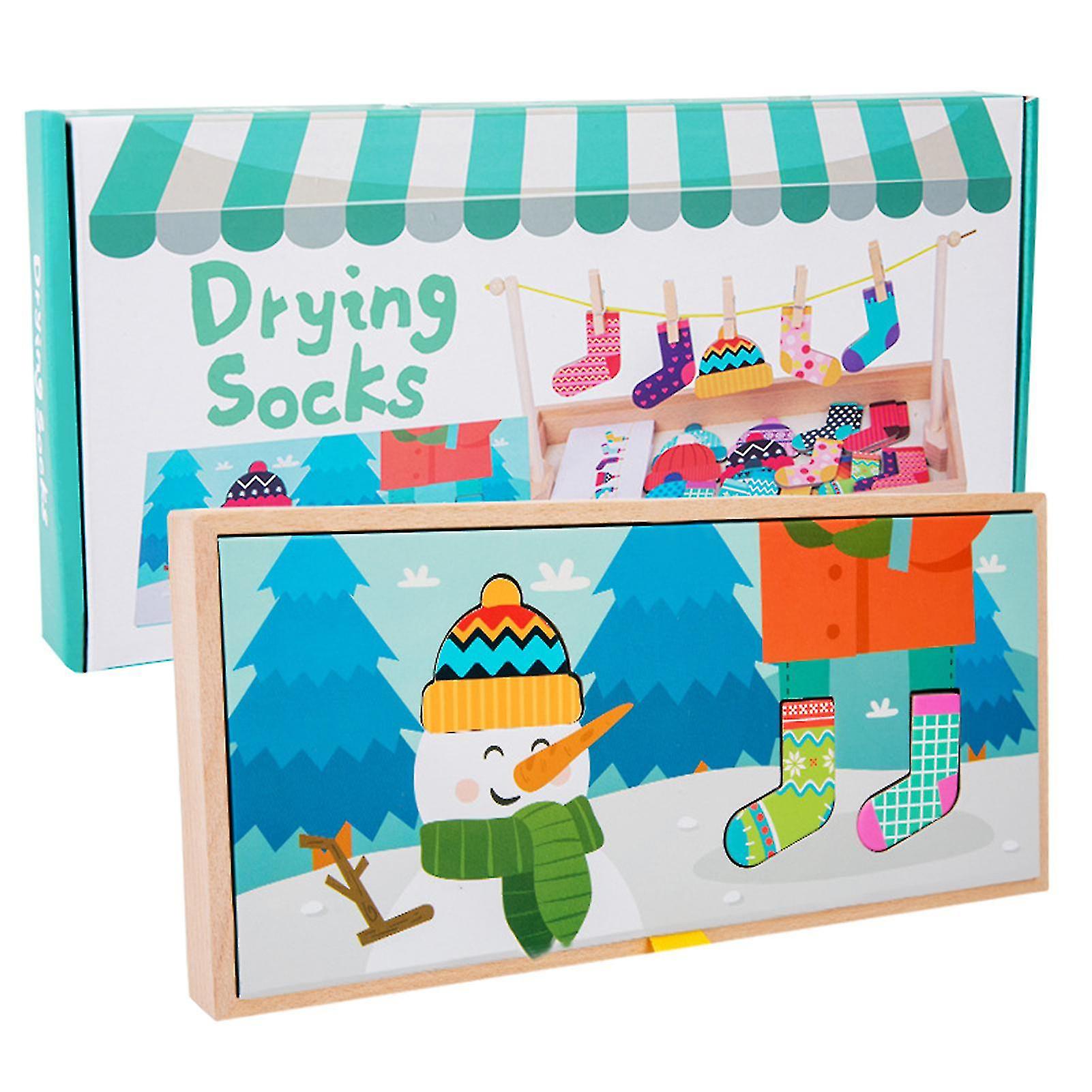 Simulation Drying Socks Toys Pretend Play Toys Set Portable Pretend Play Drying Socks Toys For Children I