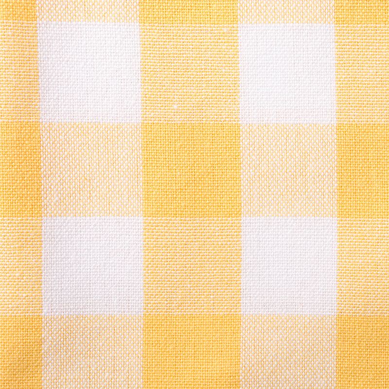 52 Yellow and White Checkered Square Tablecloth