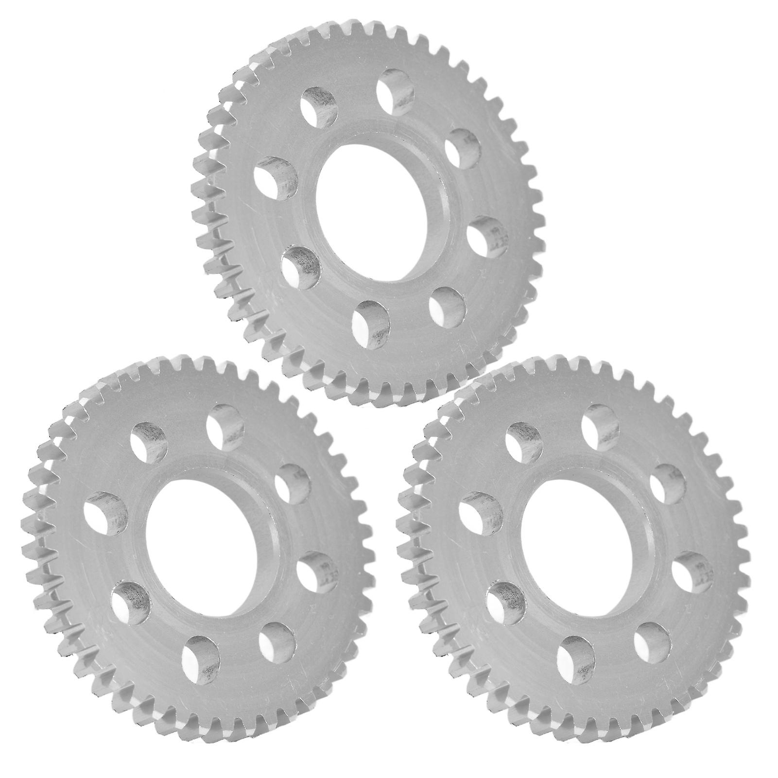 3pcs Spur Gear 8 Holes Aluminium 4mm Thickness 14mm Centre Hole 0.8 Module Set Kit4312-0414-0050