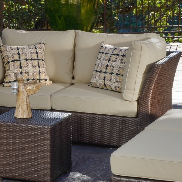 Corvus Oreanne 8piece Brown Wicker Sectional Patio Furniture Set