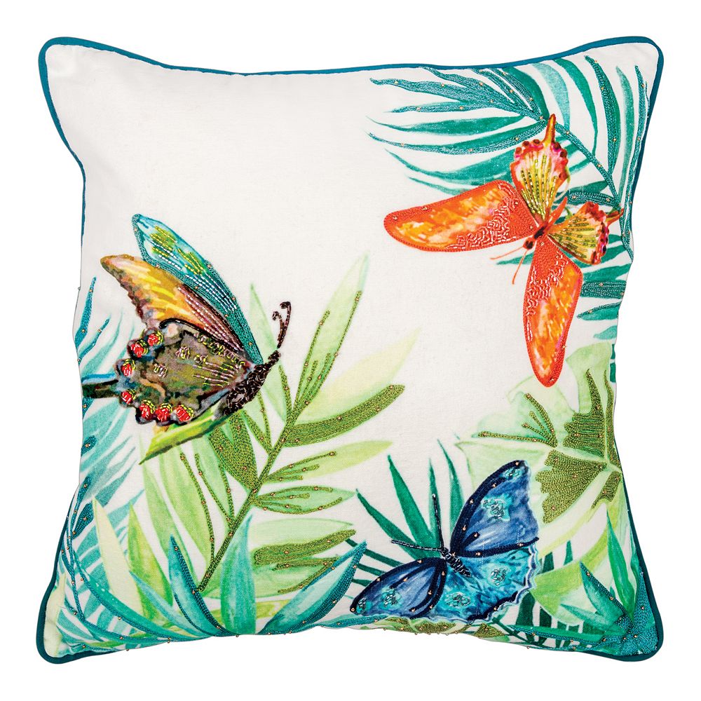 Rizzy Home Hailey Butterfly Throw Pillow