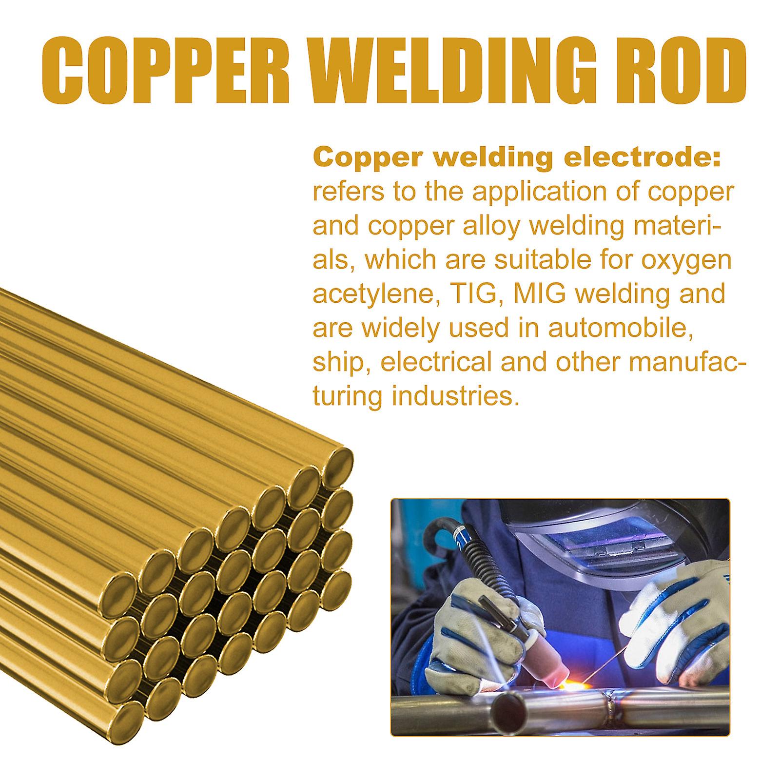 Brass Welding Rod Firm Solder Joint， Low Melting Point， Refrigerator Air Conditioner， Copper Pipe Brazing， Copper Straight Strip Welding Color 10pcs S