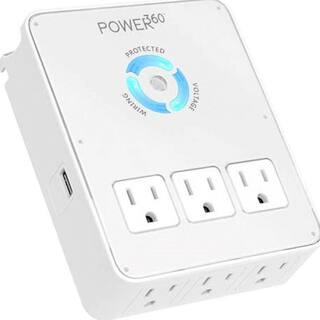 Power 360- 6-Outlet Wall Tap with Charging Station 6.8 inches P360-DOCK