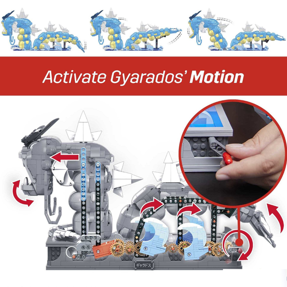 Mega Pokemon Motion Gyarados Building Toys with Motion Brick