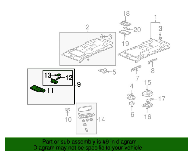 Genuine OE Honda Sun-Visor - 83280-SHJ-A02ZB