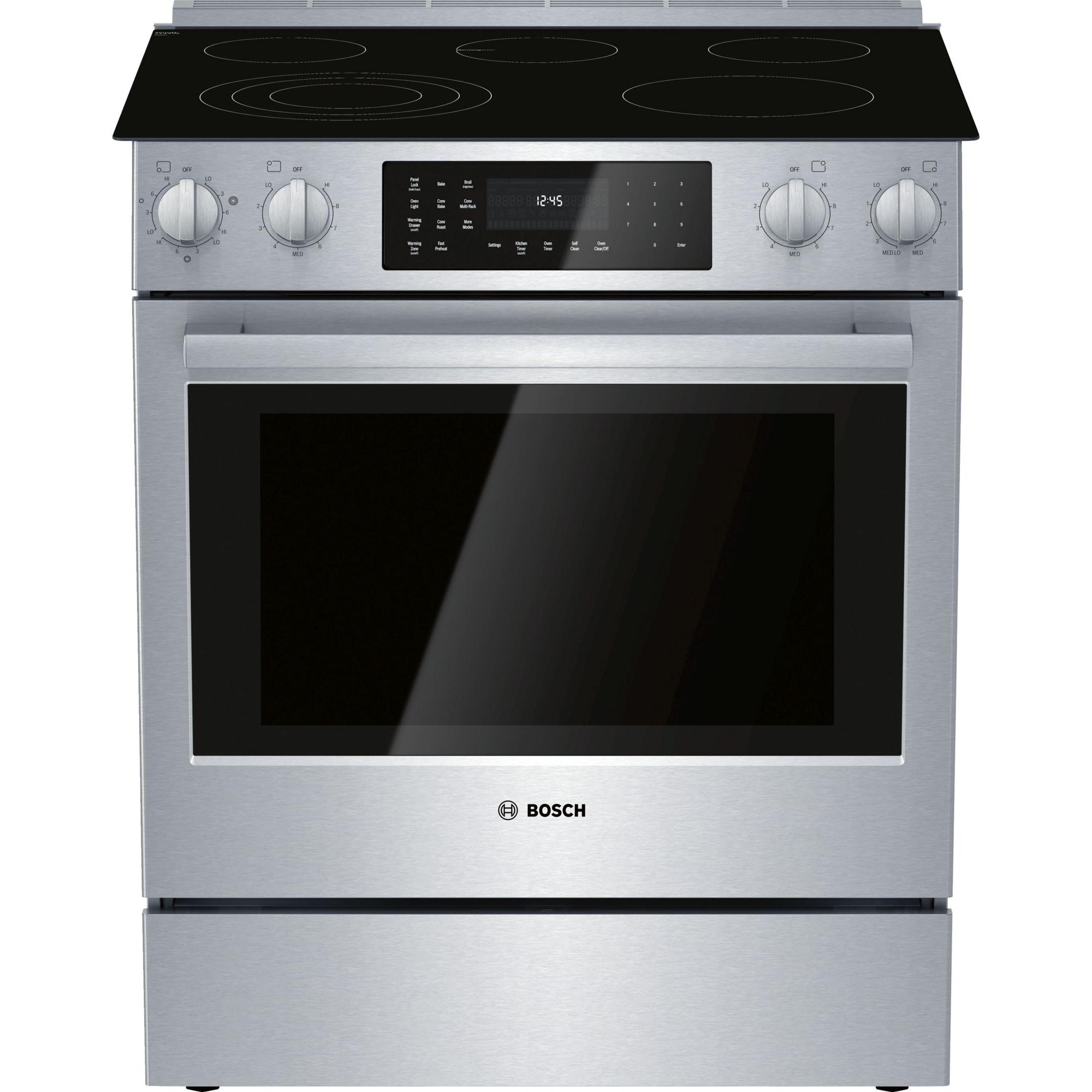 Bosch 30-inch Slide-In Electric Range with 11 Specialized Cooking Modes HEIP056U