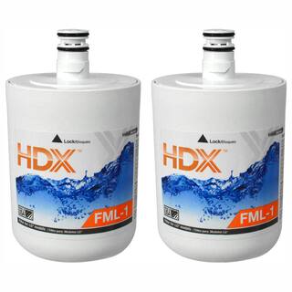 HDX FML-1 Premium Refrigerator Water Filter Replacement Fits LG LT500P (2-Pack) 107013