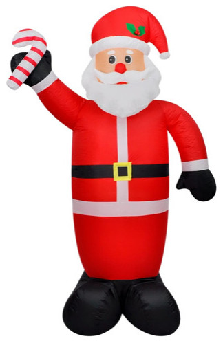 vidaXL Christmas Inflatable Santa Claus Outdoor Blow up Santa Decor for Garden   Christmas Ornaments   by vidaXL LLC  Houzz