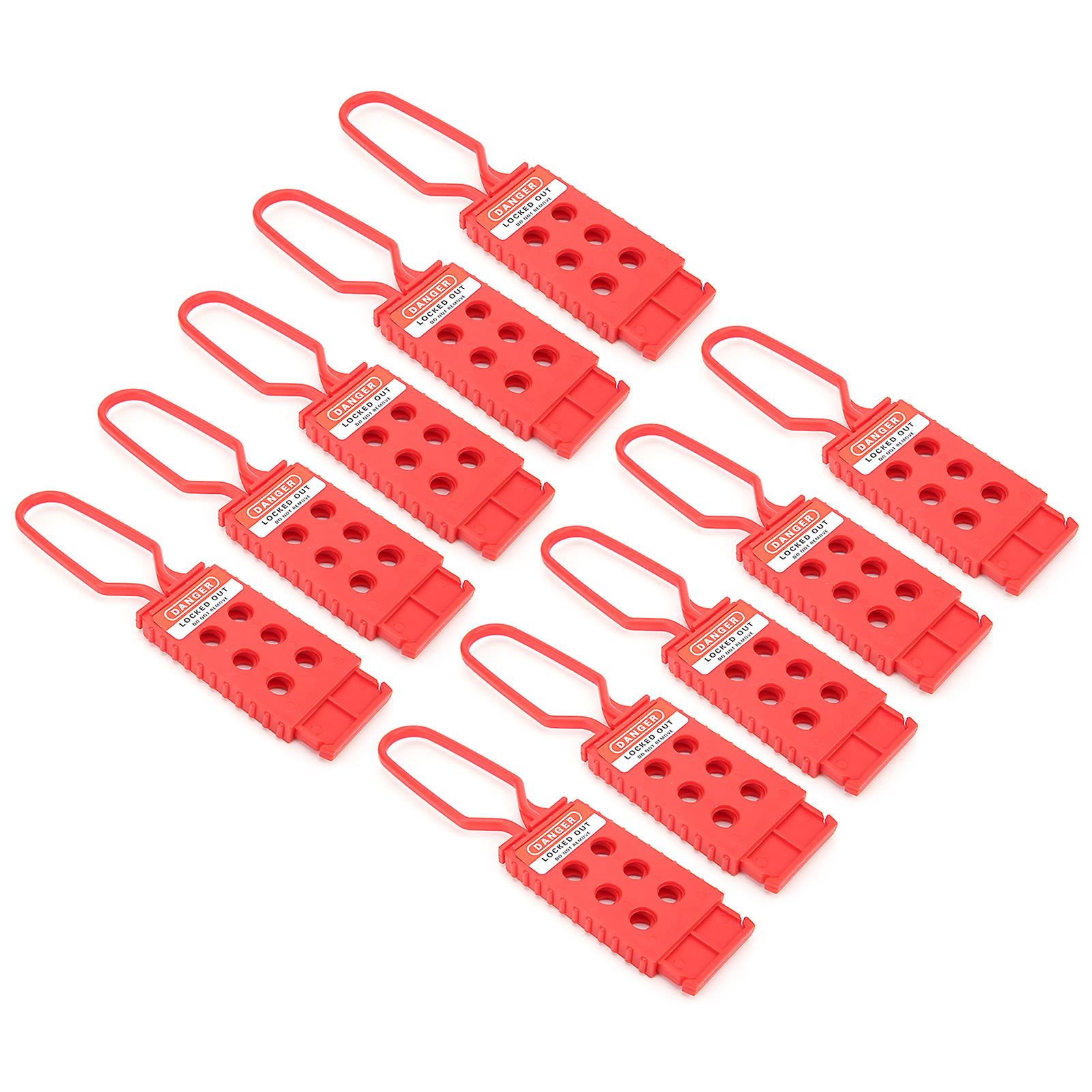 10pcs Safety Lockout Hasp 6hole Insulating Nylon For Industrial Equipment Maintenance