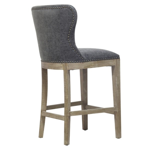 Dorsey Brown and Grey Nubuck Counter Stool