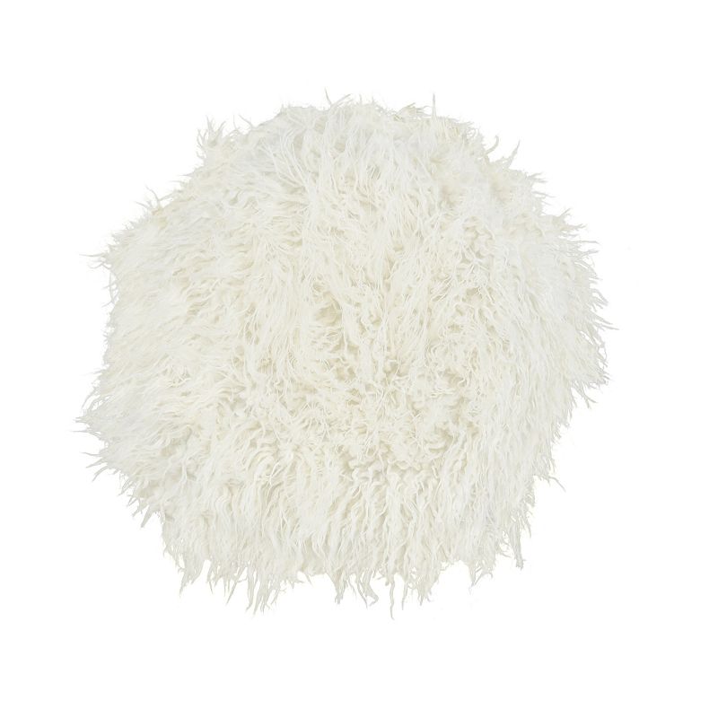 Linon Tillie Faux Fur Stool