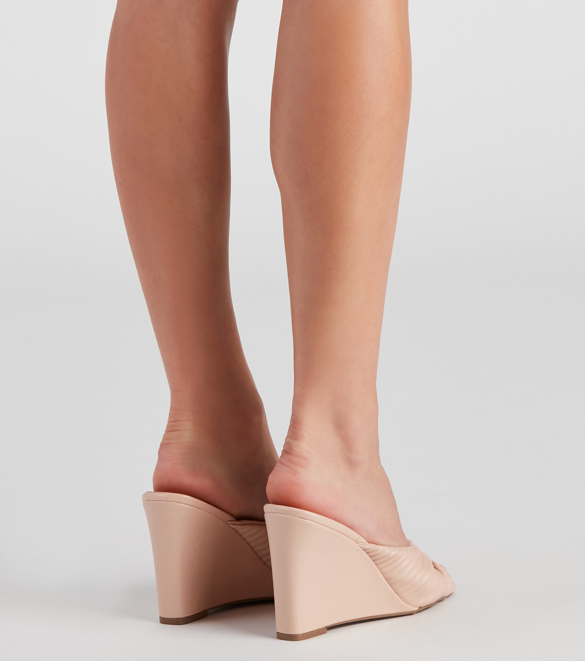 Pleat Treat Square Toe Wedges