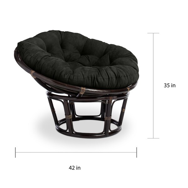 Bali 42-inch Papasan Chair with Microsuede Cushion