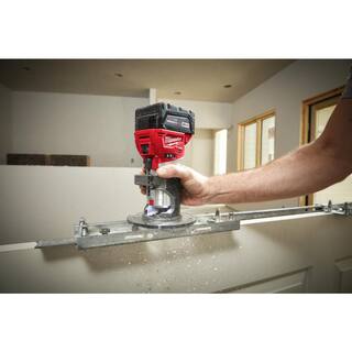 MW M18 FUEL 18V Lithium-Ion Brushless Cordless Compact Router w Compact Router Offset Base 2723-20-48-10-5602