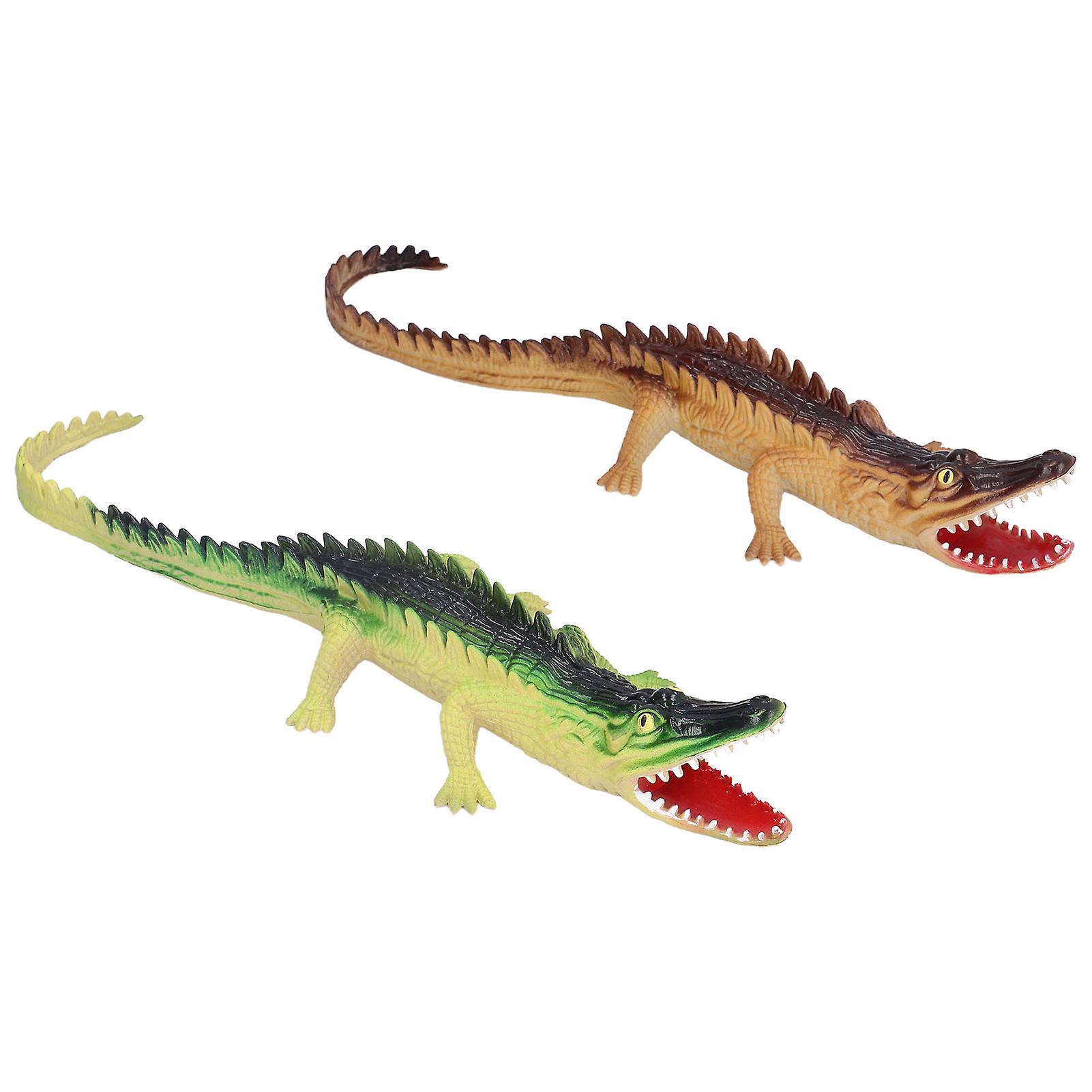 2pcs Animal Models 31cm Vivid Lifelike Brown Green Colors Simulation Animal Toys With Sound For Children Toys Gifts