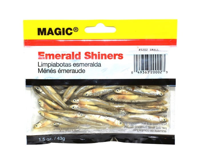 Magic Preserved Shiner Minnow， 1.5 oz. Small Natural - 5202