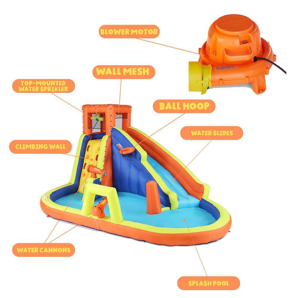 BANZAI Inflatable Battle Blast Adventure Park wBlower Motor  3 Water Cannons BAN-90341