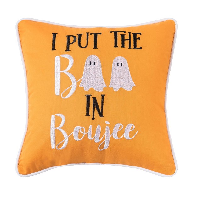 X 10 quot I Put The Boo In Boujee Halloween Pillow