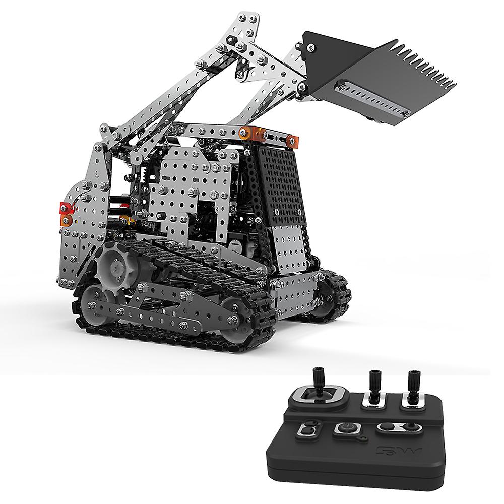 Rc Forklift Truck Building Blocks 2.4ghz 10 Channel Rc Front Loader Bulldozer Construction Toy 1153pcs Diy Stainless Steel Assembly Rc Car Parent-chil