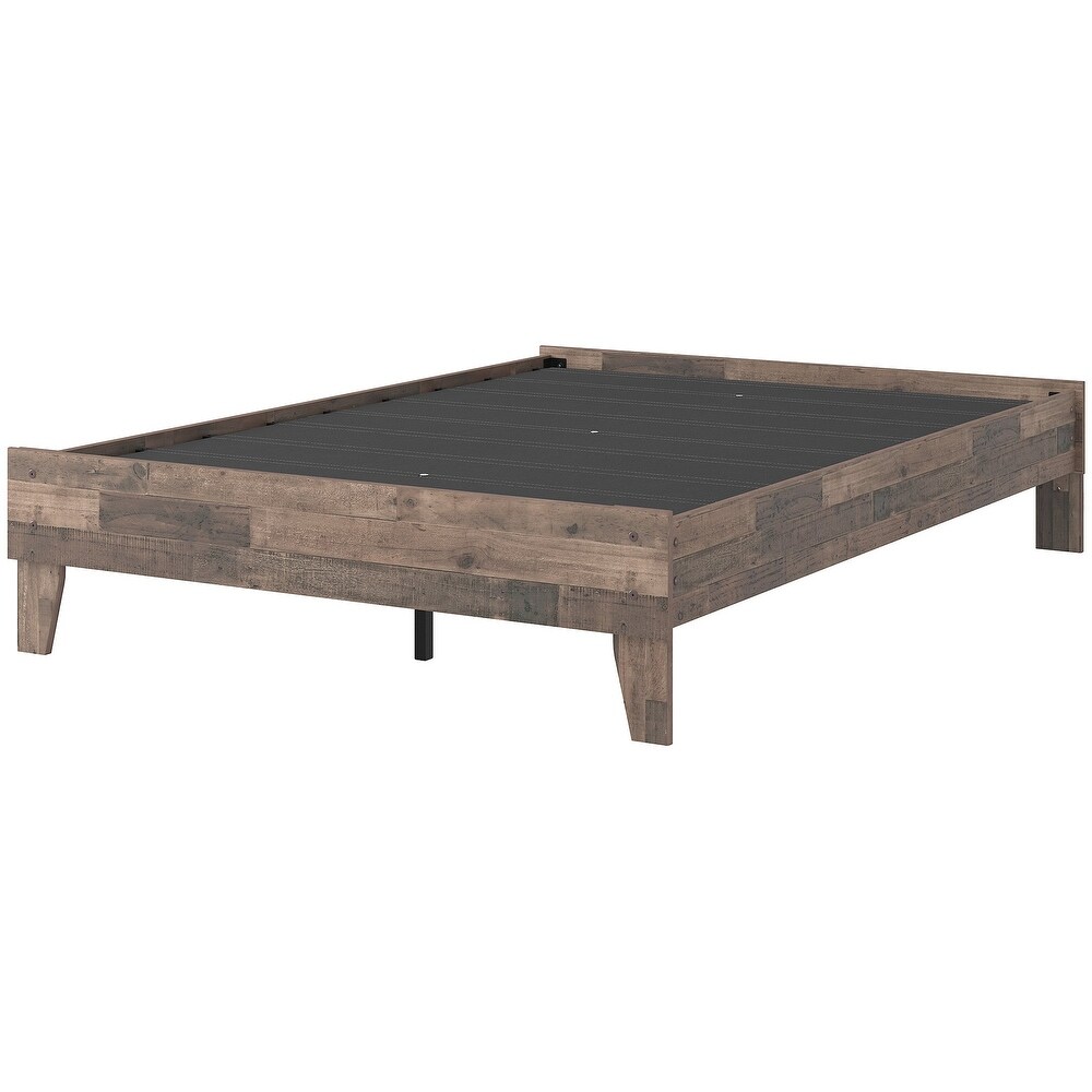 Signature Design by Ashley Neilsville Weathered Woodgrain Platform Bed