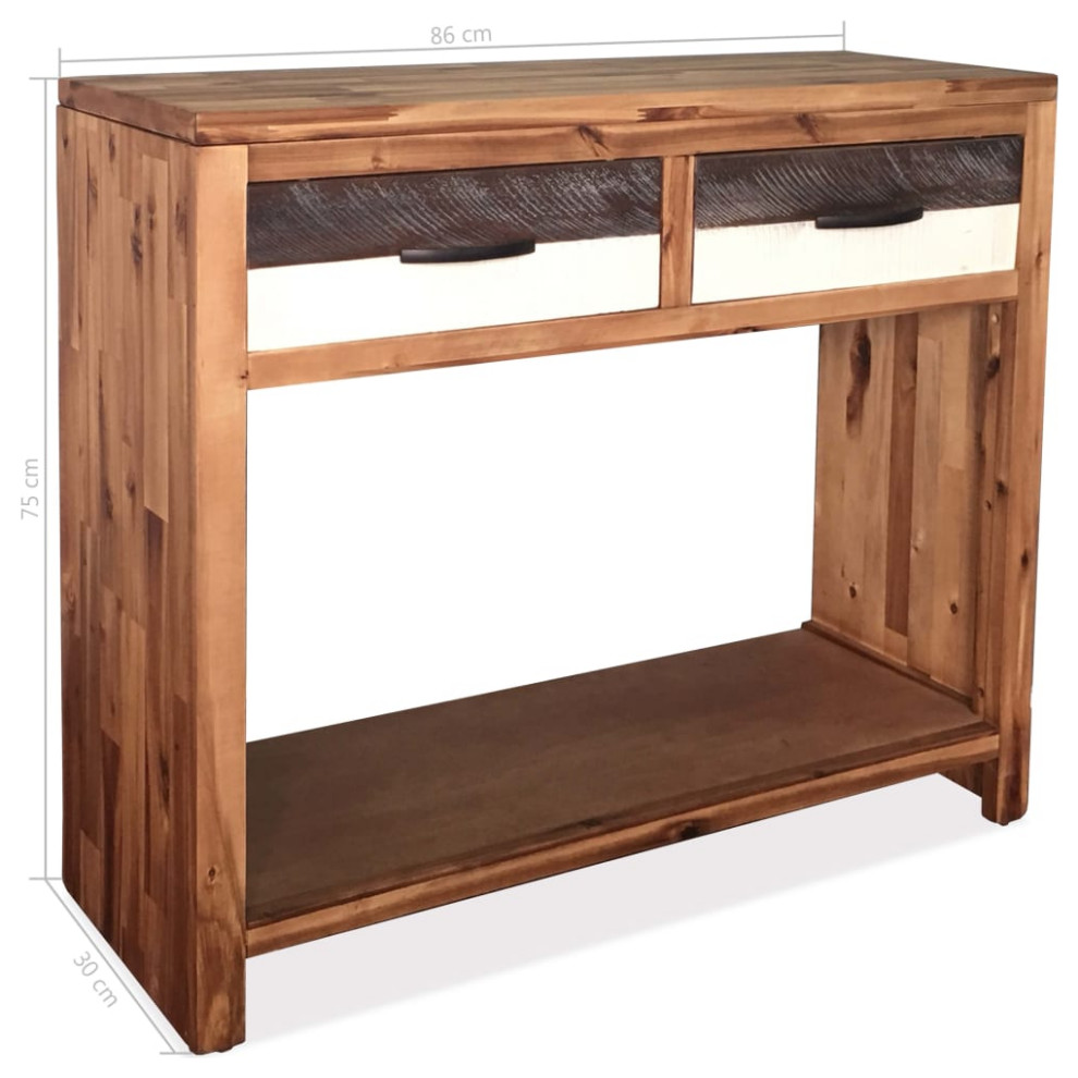 vidaXL Console Table Entryway Table Hallway Narrow Side Table Solid Acacia Wood   Rustic   Console Tables   by VirVentures  Houzz