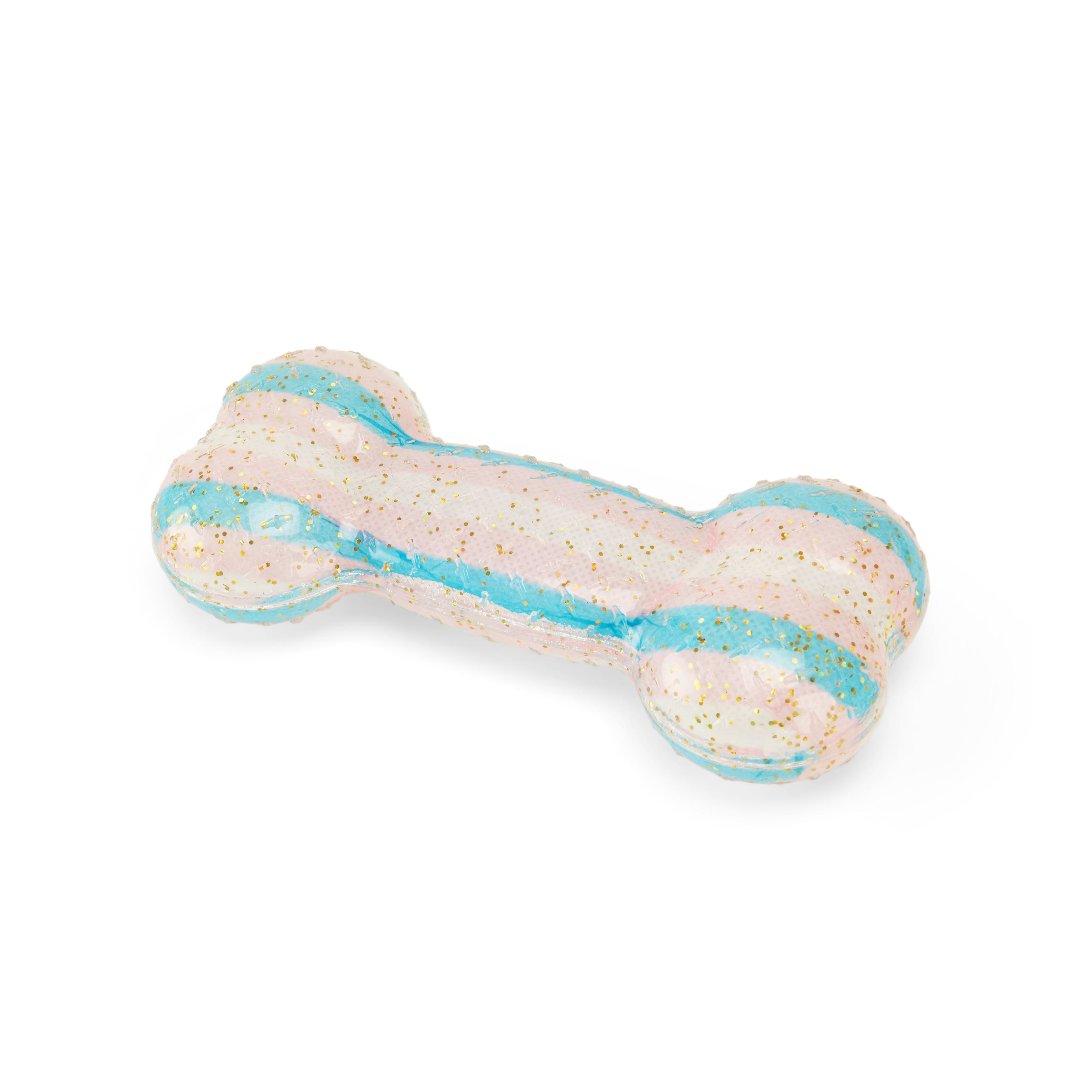 YOULY Trans Pride TPR Bone Dog Toy， Small