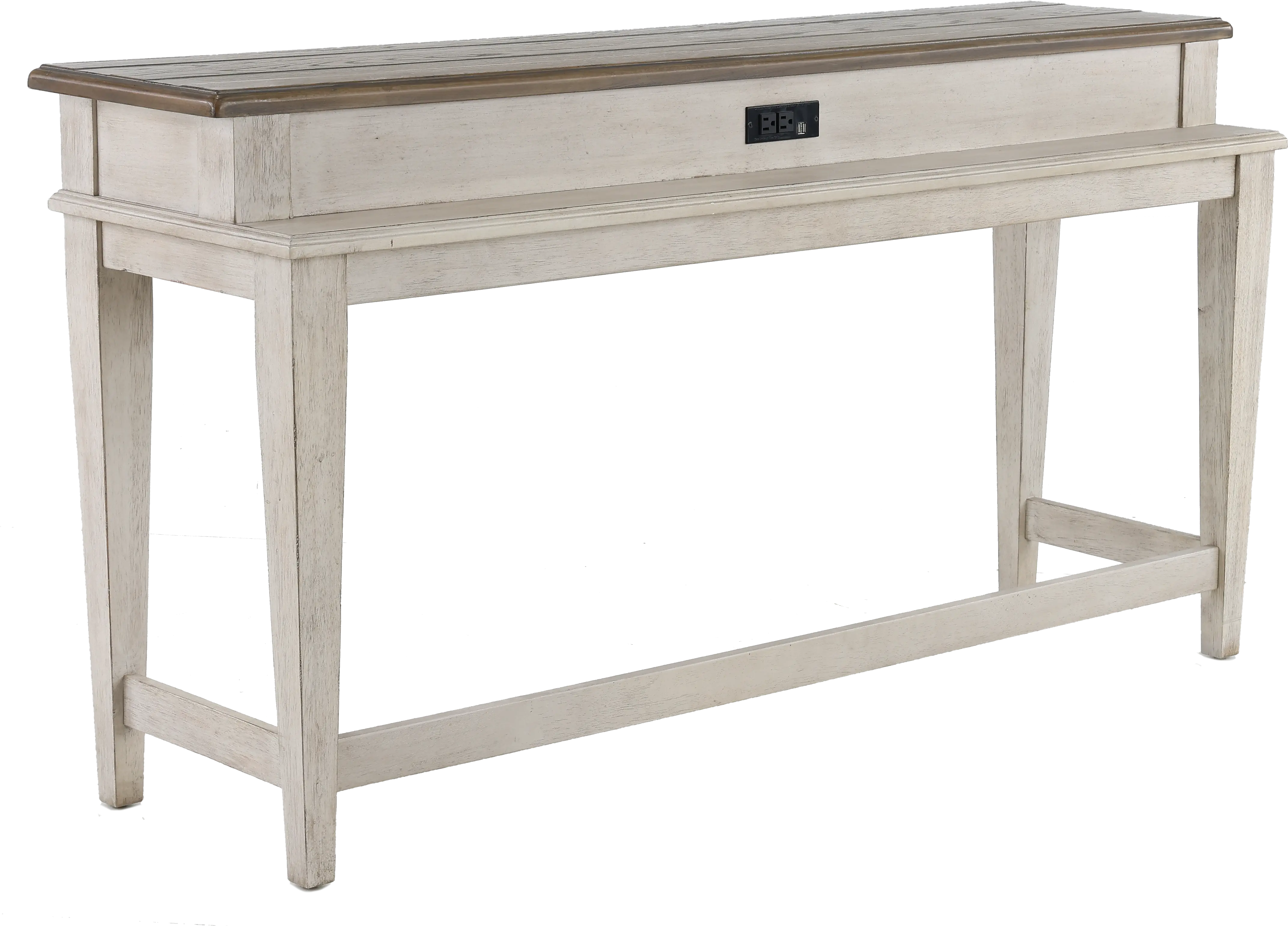 Heartland Weathered White Oak Console Bar Table