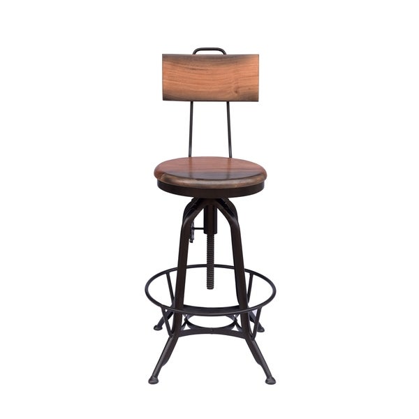 Clarkson Modern Industrial Acacia Wood Bar Stool by Christopher Knight Home