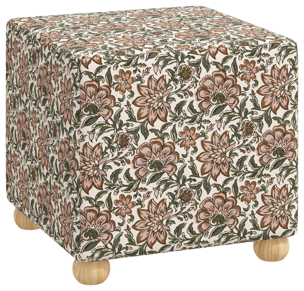 Ottoman  Pelli Jacobean Fawn Multi   Traditional   Footstools And Ottomans   by Skyline Furniture Mfg Inc  Houzz