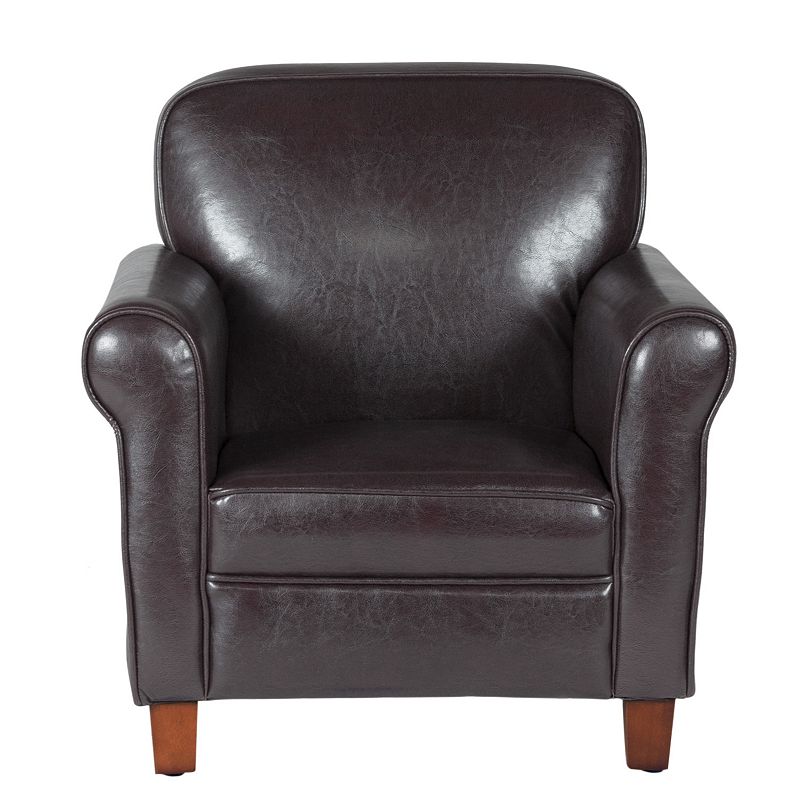 Kids HomePop Faux Leather Arm Chair