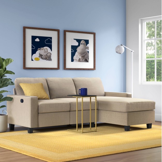 Palisades Reclining Sectional With Right Storage Chaise Serta