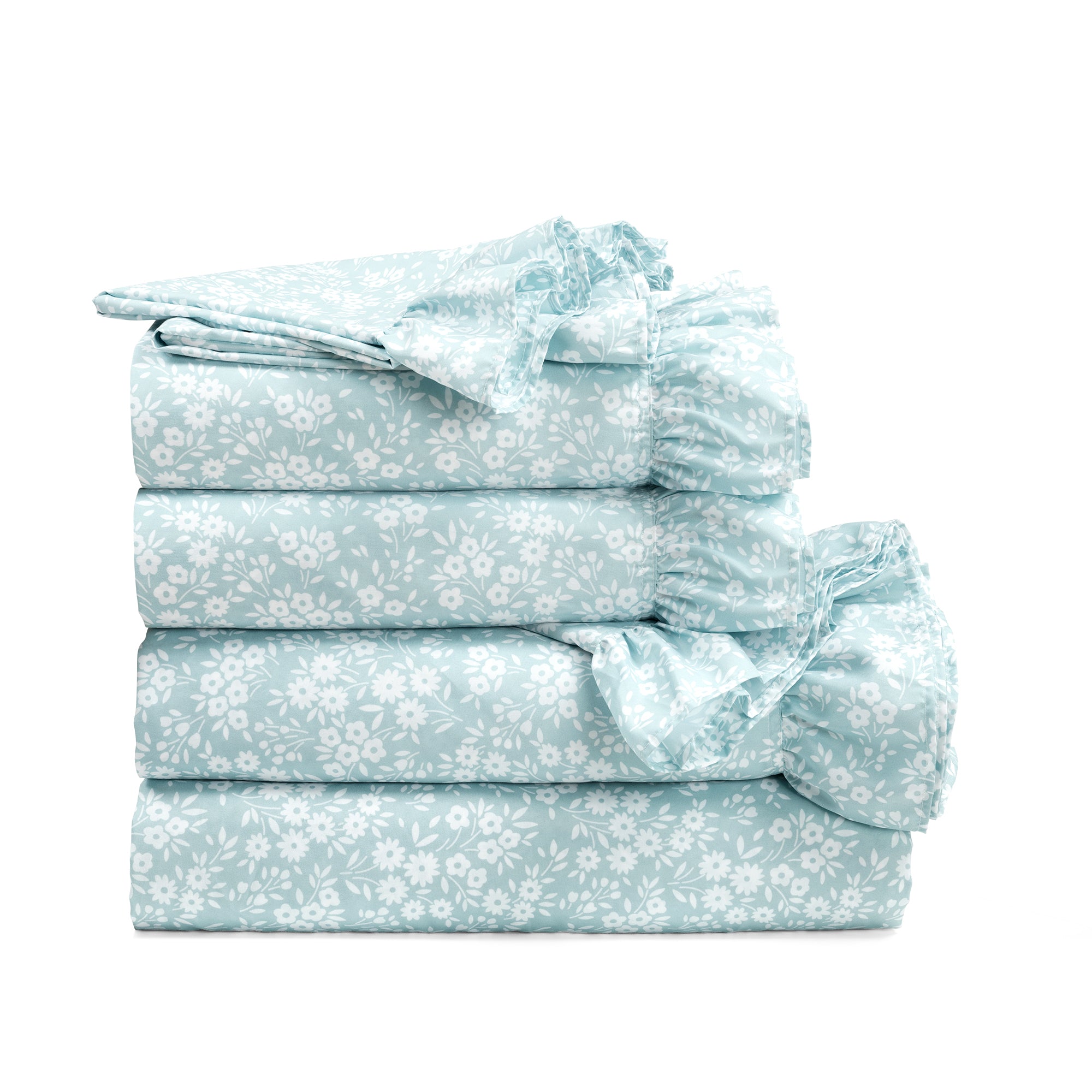 Garden Of Flowers Ruffle Sheet Set