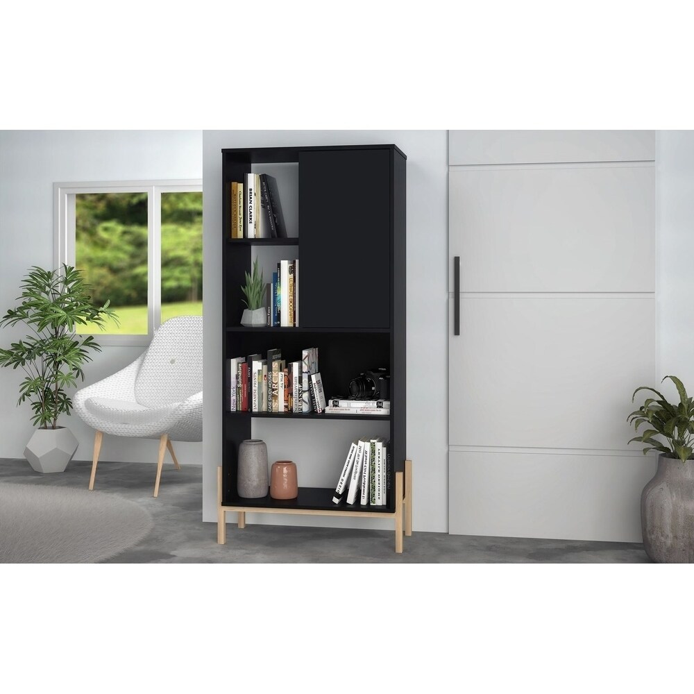 Bowery Bookcase with 5 Shelves by Manhattan Comfort