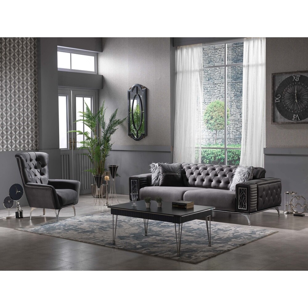 Paranda Square Arm 3 piece Living Room Set