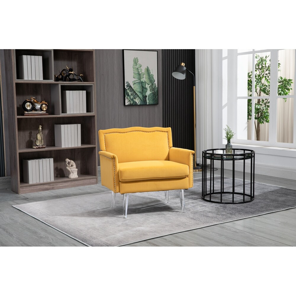 Accent Chair  Living Room Chair / leisure single sofa with acrylic feet