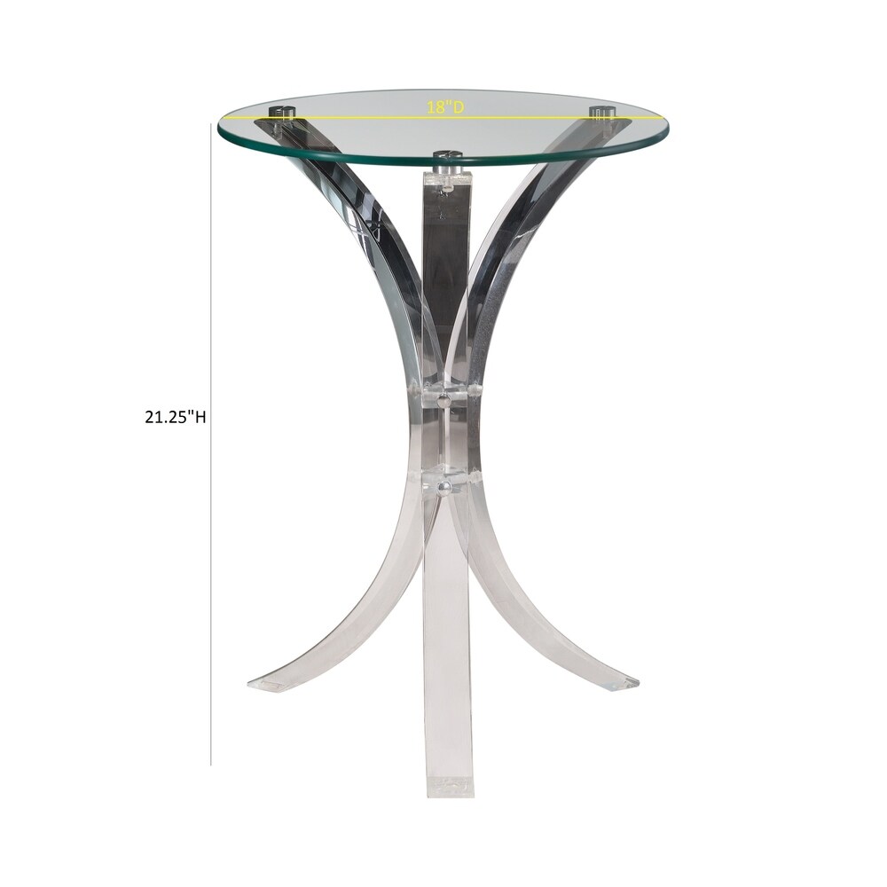 Coaster Furniture Emmett Clear Round Accent Table