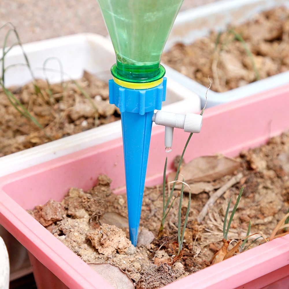 OPKALL Durable Garden Cone Spike Watering Plant Flower Waterers Bottle Irrigation System Garden Cone Watering Spike