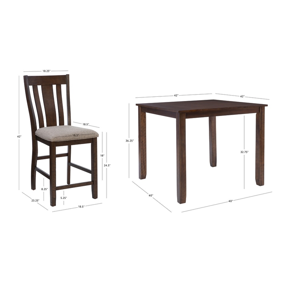 Stokes Brown 5 piece Counter Height Dining Set