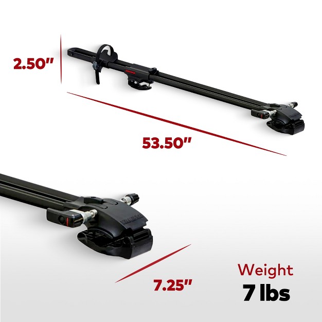 Yakima Forklift Rooftop Fork Style Bike Mount Fits Streamline Crossbars Easy To Adjust Sliding Wheel Tray Fits Most Disc Brakes Tool Free Install