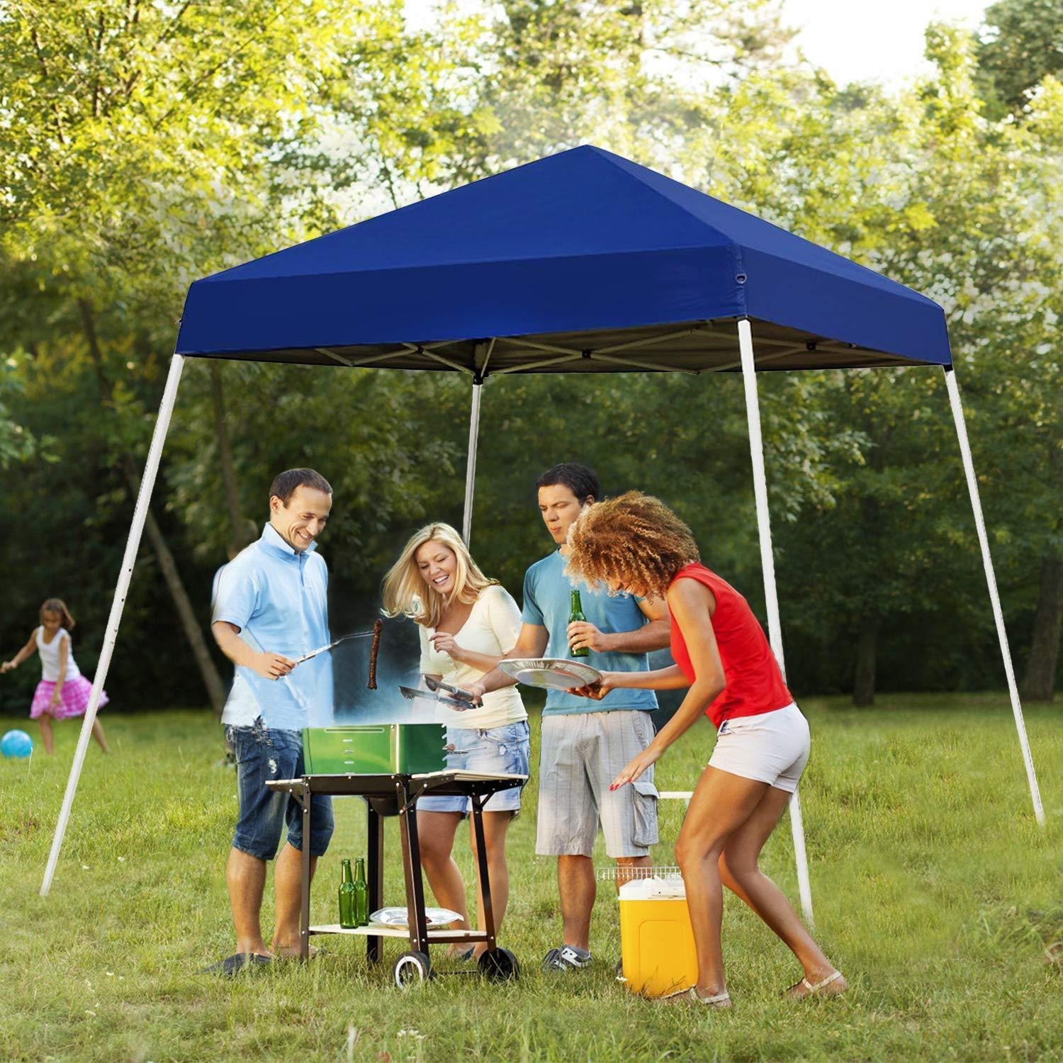 Zimtown 6.5' x 6.5' Pop Up Canopy Tent Instant Practical Waterproof Folding Tent with Carry Bag