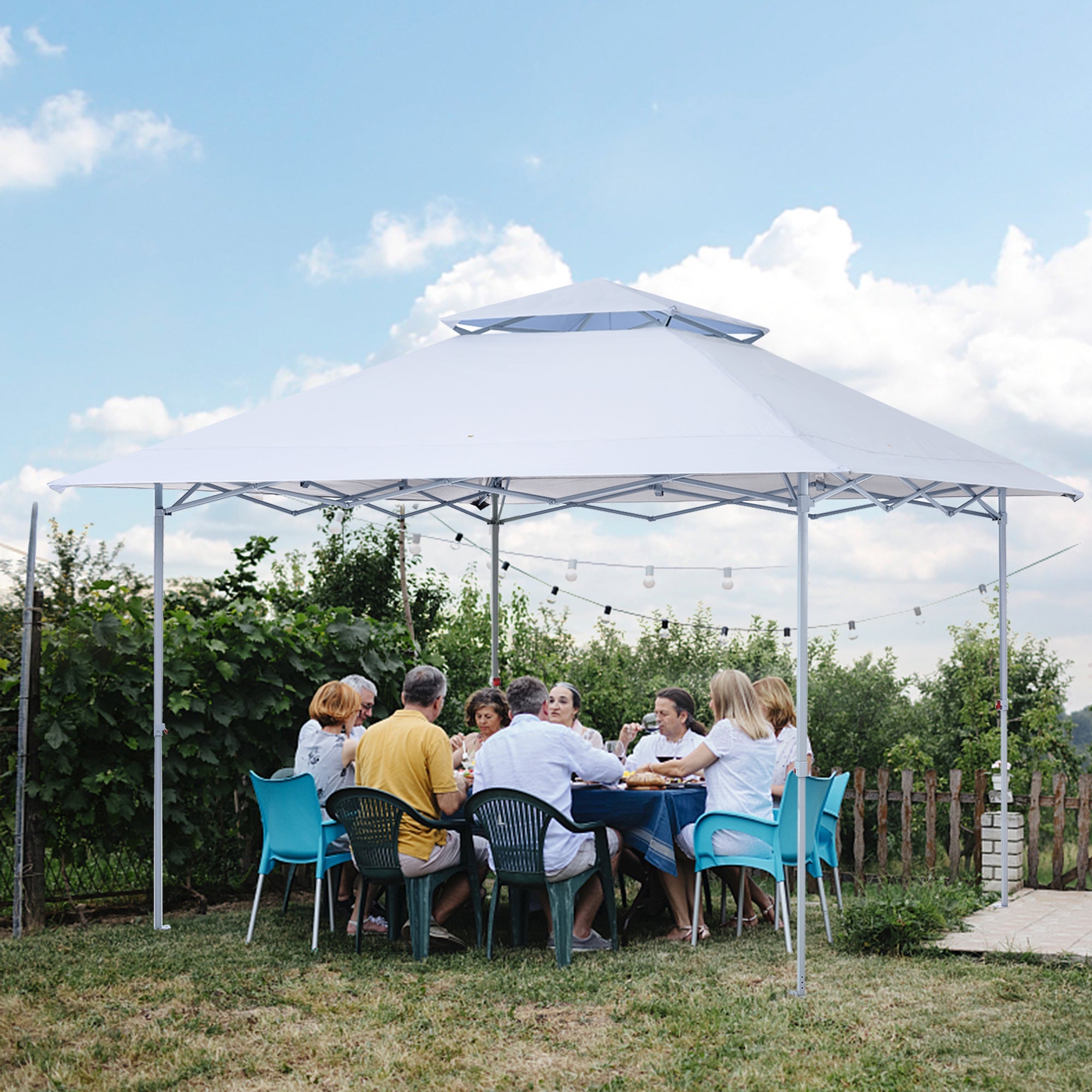 ABCCANOPY 13 ft x13 ft Outdoor Gazebo Pop up Sun Shade Canopy Tent, White