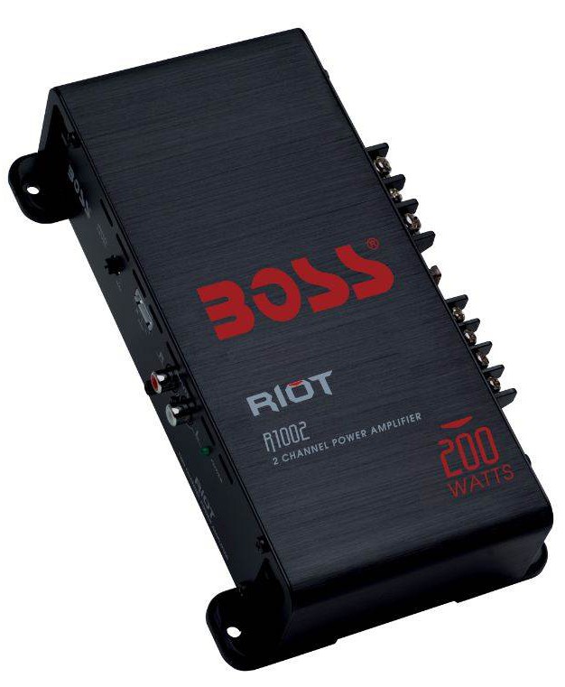 Boss R1002 200w 2 channel Riot Car Audio Power Amplifier Amp 8 Gauge Amp Kit