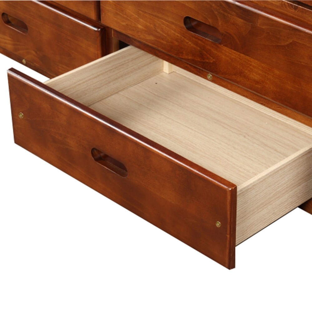 Solid Wood Platform Storage Bed with Drawers