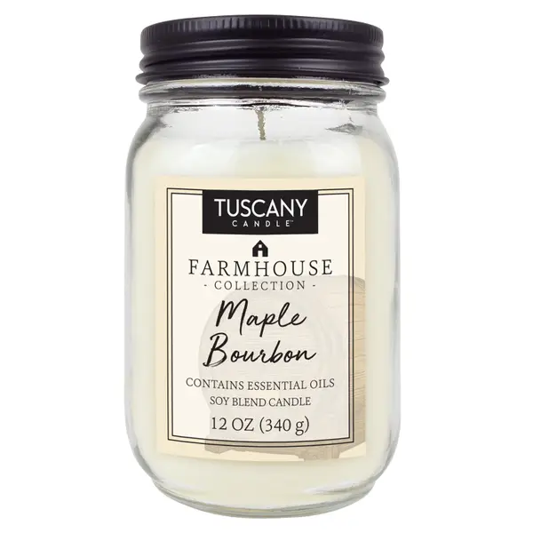 Tuscany Candle 12 oz Maple Bourbon Farmhouse Candle