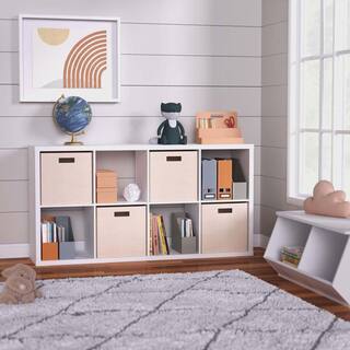 ClosetMaid 57.95 in. H x 29.84 in. W x 13.50 in. D White Wood Large 8- Cube Organizer 4583