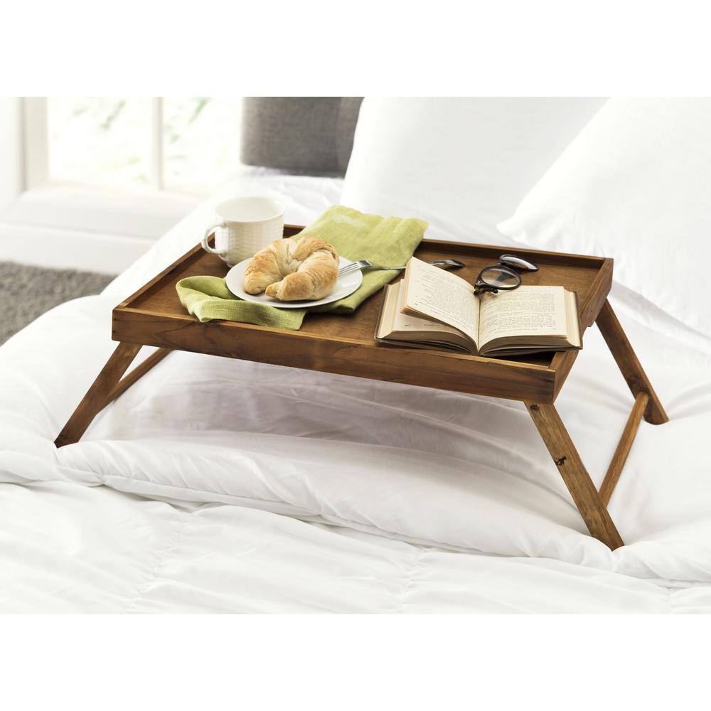 Home Basics Brown Bed Tray HDC50466